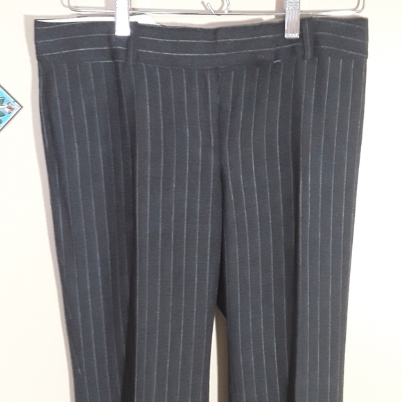 Ann Taylor charcoal pin striped pants - Picture 3 of 5